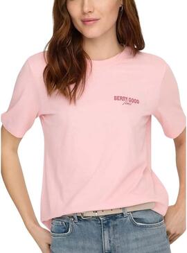 Camisa Only Lucy rosa para mulher.