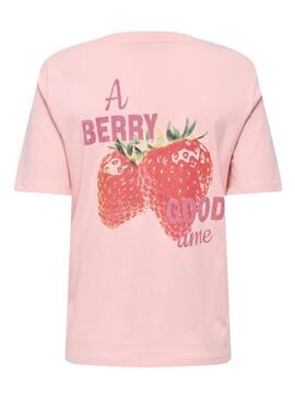 Camisa Only Lucy rosa para mulher.