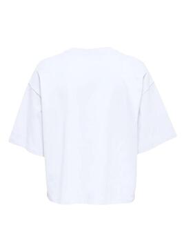 Camiseta Only Jossi Tokyo branca para mulher.