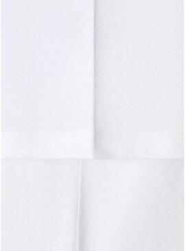 Camiseta logotipo Pepe Jeans New Art branca para criança.