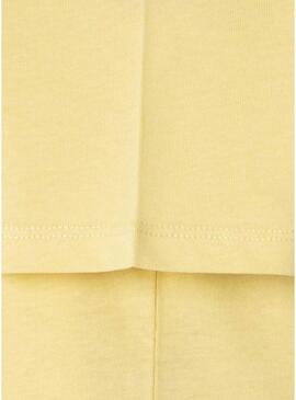 Camiseta Pepe Jeans New Arta logo amarela para criança.