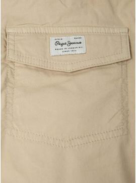 Calça Pepe Jeans Stephen bege para menino.