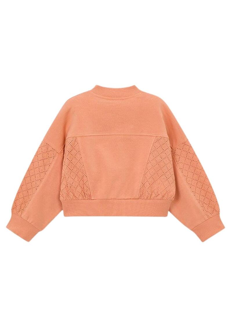 Moletom Mayoral com zíper coral para menina.