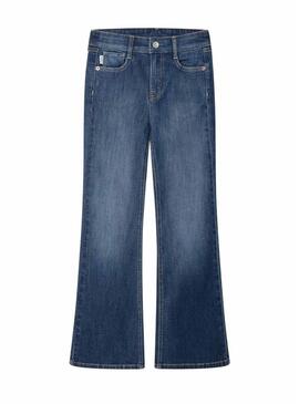 Calça de ganga Pepe Jeans Slim Flare azul para menina.