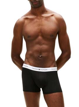 Conjunto de 3 cuecas estampadas Tommy Hilfiger Trunk Signature para homem.