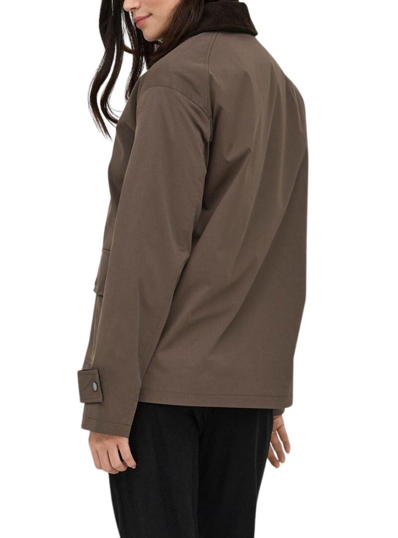 Jaqueta Only Evelyn marrom para mulher