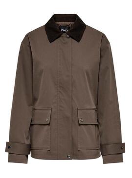 Jaqueta Only Evelyn marrom para mulher