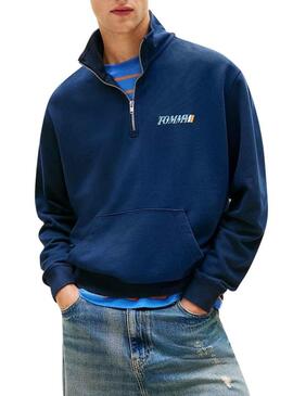 Moletom Tommy Jeans LA Relaxed marinho para homem.