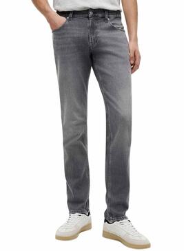 Calça jeans Tommy Jeans Scanton slim cinza para homens
