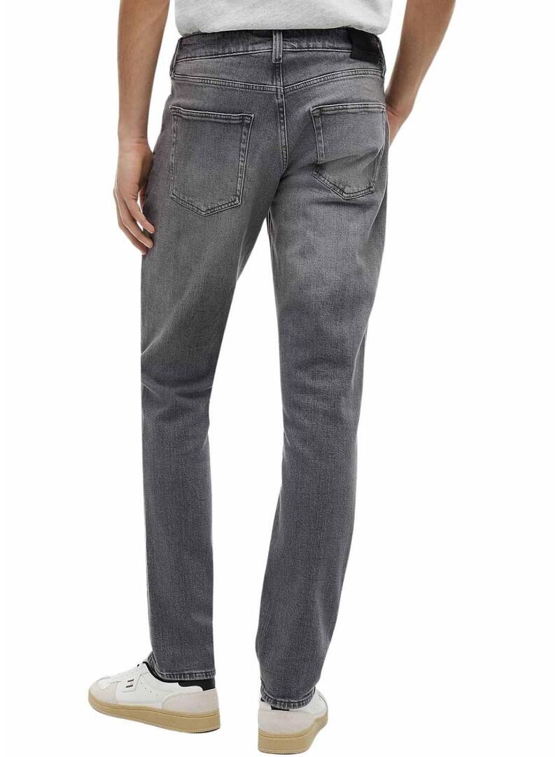 Calça jeans Tommy Jeans Scanton slim cinza para homens