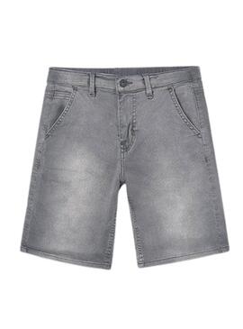 Bermuda Mayoral cinza com bolsos para criança.