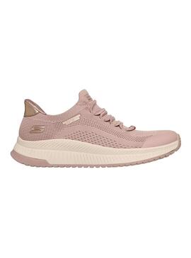 Sapatilhas Skechers BOBS Squad 4 rosa para mulher.