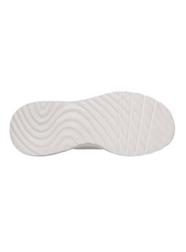 Sapatilhas Skechers BOBS Squad bege para mulher.
