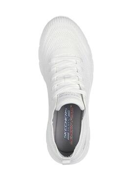 Sapatilhas Skechers BOBS Sport B Flex Lo branco para mulher.
