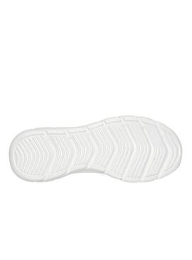 Sapatilhas Skechers BOBS Sport B Flex Lo branco para mulher.