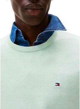 Camisola Tommy Hilfiger Essential turquesa para homem.