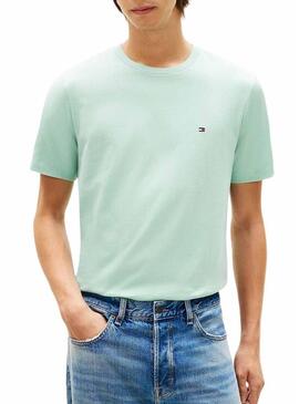 Camiseta Tommy Hilfiger Essential turquesa para homem