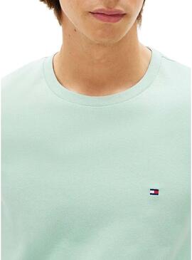 Camiseta Tommy Hilfiger Essential turquesa para homem