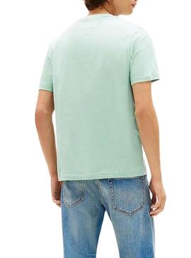 Camiseta Tommy Hilfiger Essential turquesa para homem