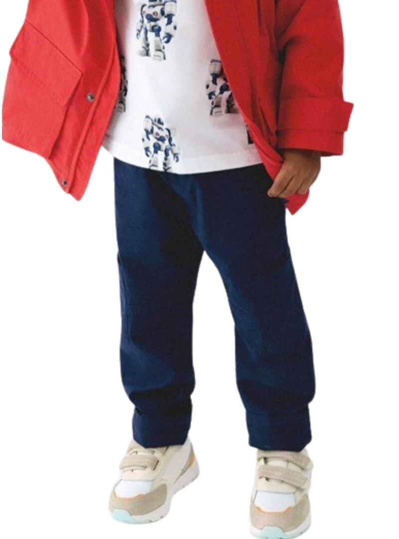 Calça Mayoral cargo azul para menino