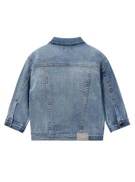 Jaqueta jeans Mayoral azul com bolsos para menino.