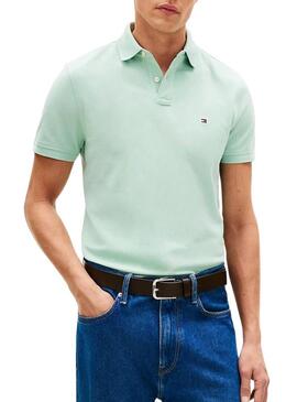 Camisa Polo Tommy Hilfiger 1985 regular turquesa para homem.