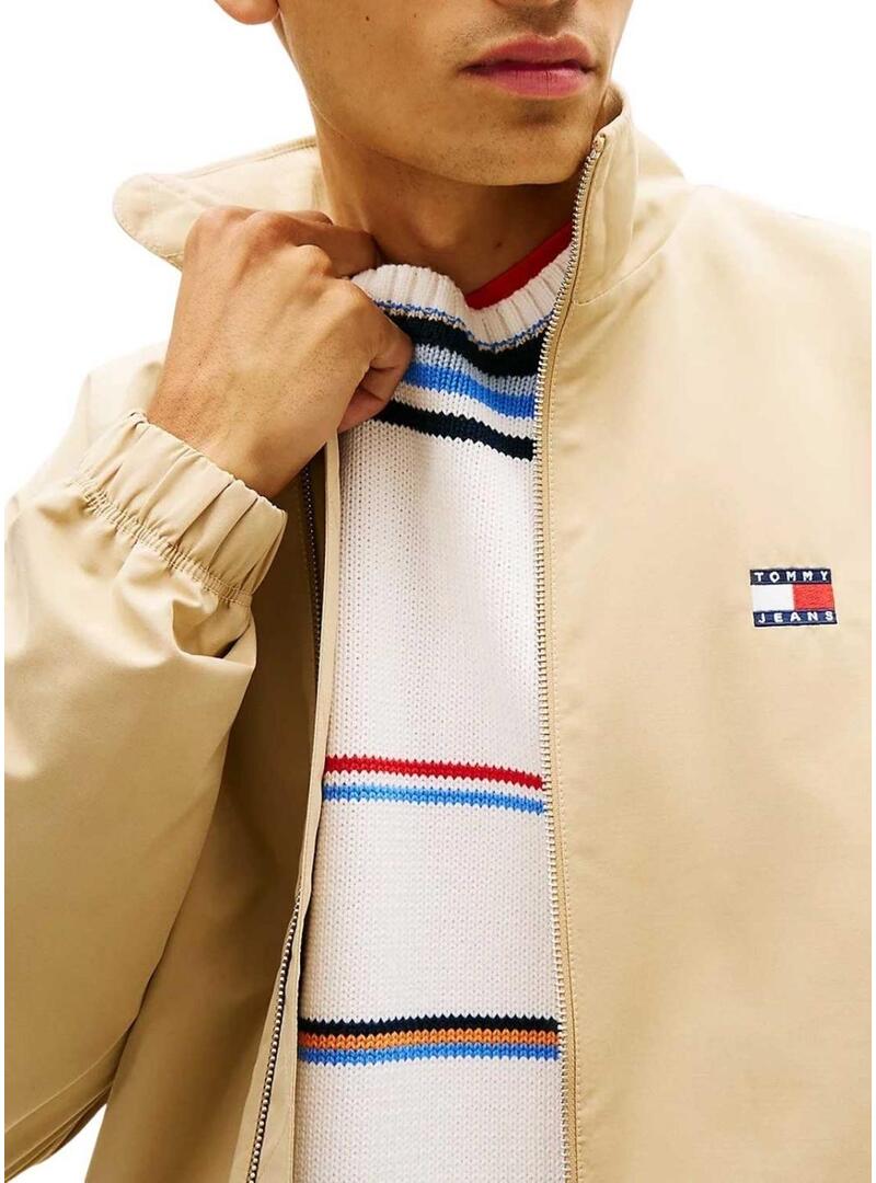 Jaqueta Tommy Jeans Essential beige para homem.