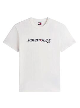 Camiseta Tommy Jeans Vintage logo branco para homem