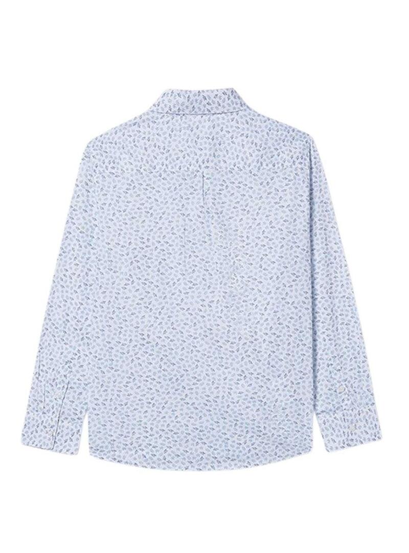 Camisa Mayoral com estampa de folhas para menino.