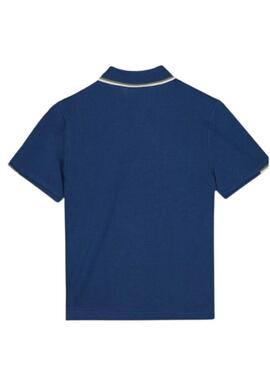 Polo Azul com zíper para menino.