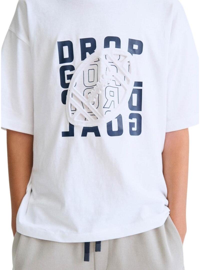 Camisa Mayoral branca de basquete para menino.