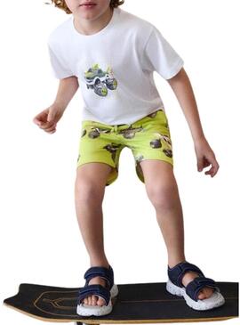 Conjunto Mayoral verde carro para menino