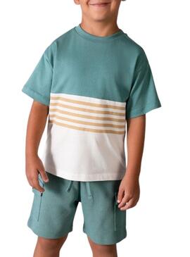 Conjunto de 3 peças Mayoral Azul para menino.