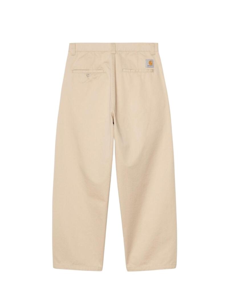 Calça Carhartt Brady bege para homem.