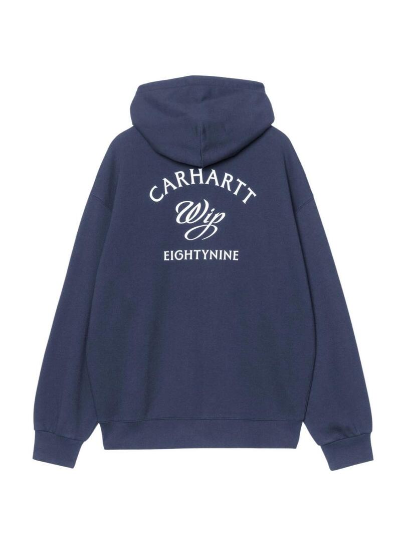 Moletom Carhartt com capuz Eightynine azul marinho para homem.