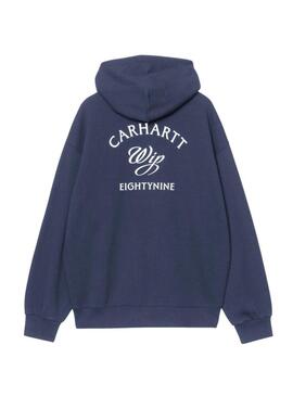 Moletom Carhartt com capuz Eightynine azul marinho para homem.