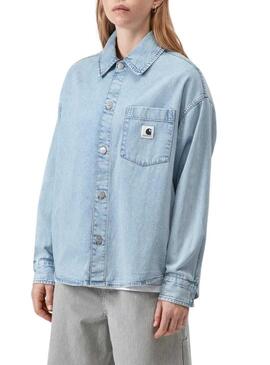 Camisa jeans Carhartt Alta azul claro para mulher