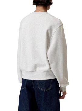 Moletom Carhartt American Script cinza para mulher