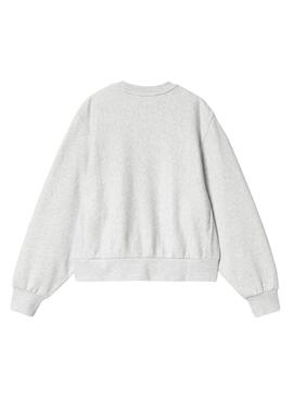 Moletom Carhartt American Script cinza para mulher