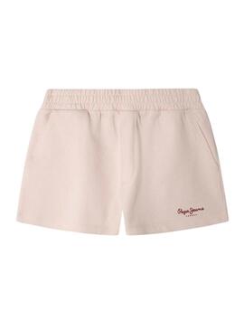 Short Pepe Jeans Gab rosa para menina