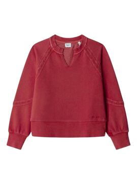Moletom Pepe Jeans Gabelle Vermelho para menina