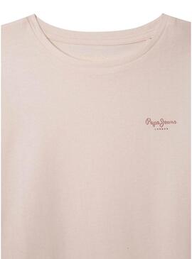 Camiseta Pepe Jeans Gigi rosa para menina.