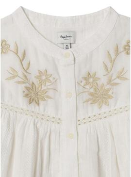 Blusa Pepe Jeans Heather Branca para menina