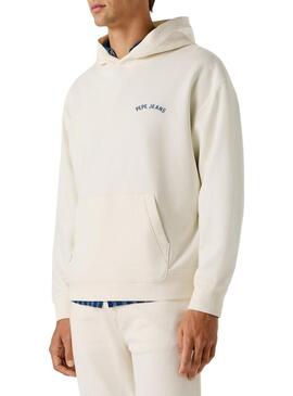 Moletom Pepe Jeans Gideon branco para homem.