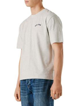 Camiseta Pepe Jeans Gideon cinza para homem.