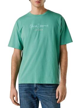 Camiseta Pepe Jeans Eggo verde para homem.