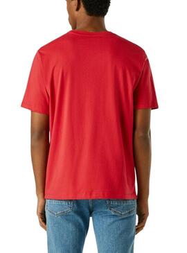 Camiseta Pepe Jeans Eggo vermelha para homem