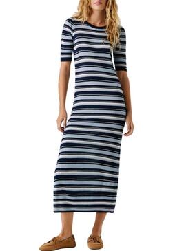 Vestido Pepe Jeans Kimmi listrado azul para mulher