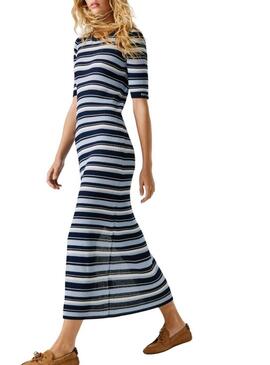 Vestido Pepe Jeans Kimmi listrado azul para mulher