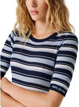 Vestido Pepe Jeans Kimmi listrado azul para mulher